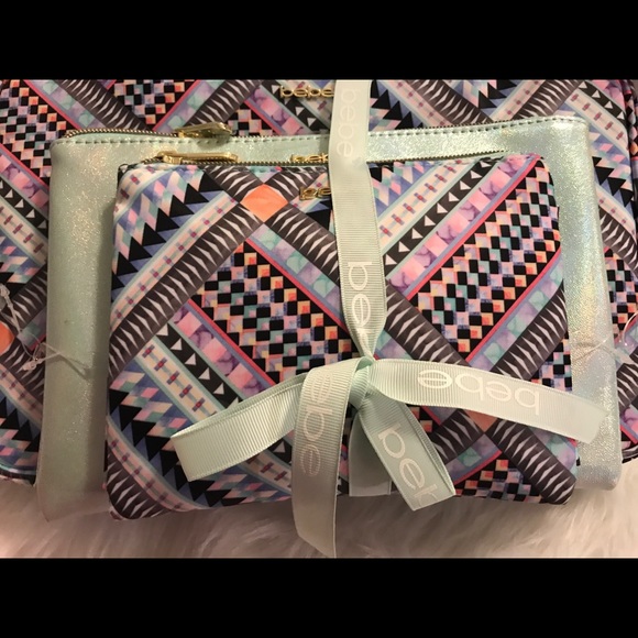 NWT 3 piece BeBe Cosmetic Bags - Picture 2 of 5